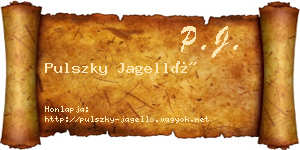 Pulszky Jagelló névjegykártya
